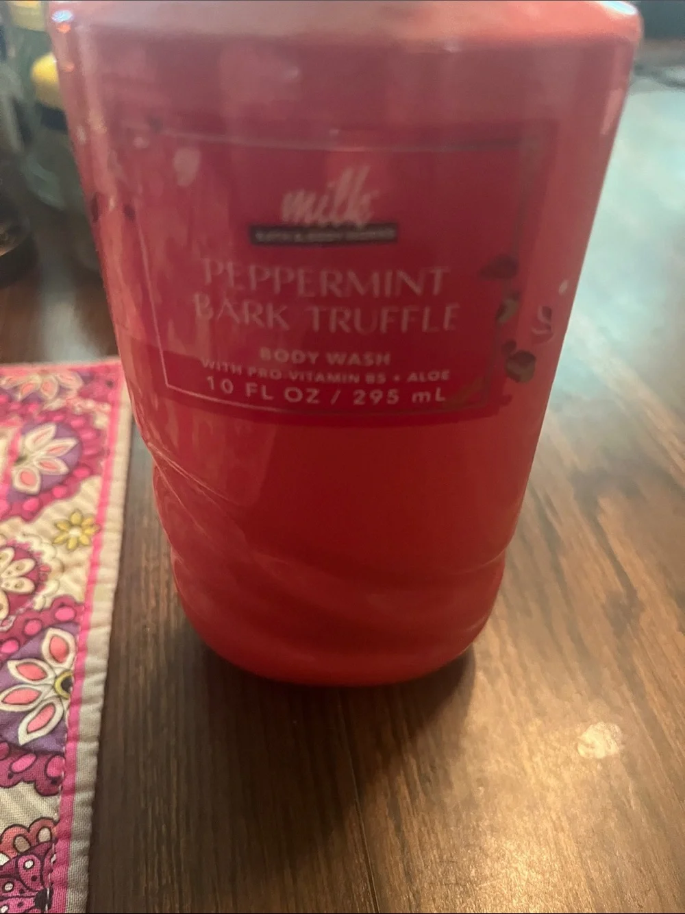 Peppermint Bark Truffle Body Wash - Red Bottle brand new